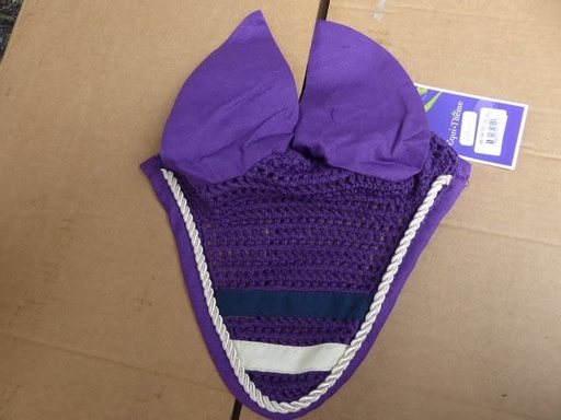 bonnet cheval equitheme violet stripe