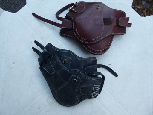 protege boulets cuir boucle noir poney