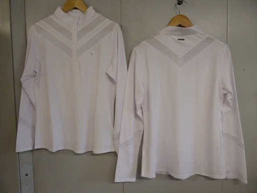 polo concours equitheme berlin manches longues femme blanc XL