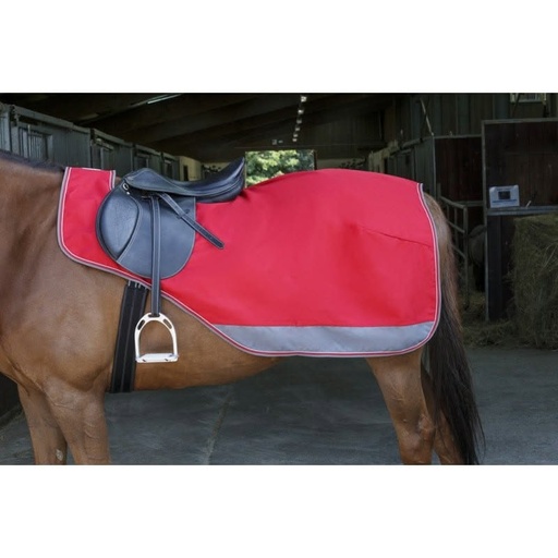 couvre rein imper/polaire equitheme 1200d rouge/gris 125