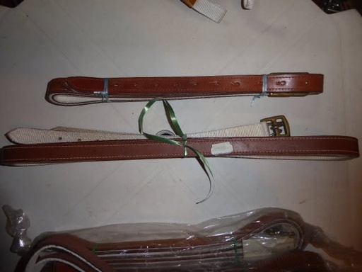 etrivieres doublées nylon epaisse 120cm marron