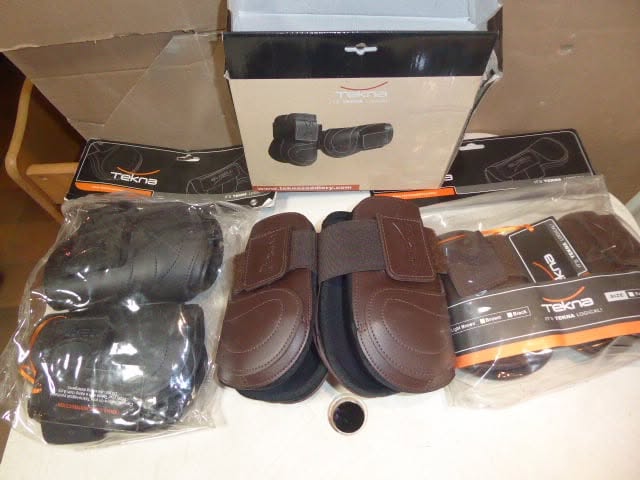 protege-boulets Marrons à velcro double coque TEKNA marron poney