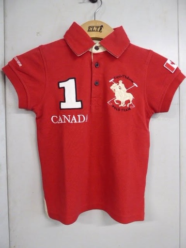 polo equitheme canada 115 (6ans) rouge
