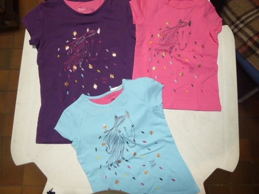 T-shirt equitheme equi-kids «beauty » rose 4ans