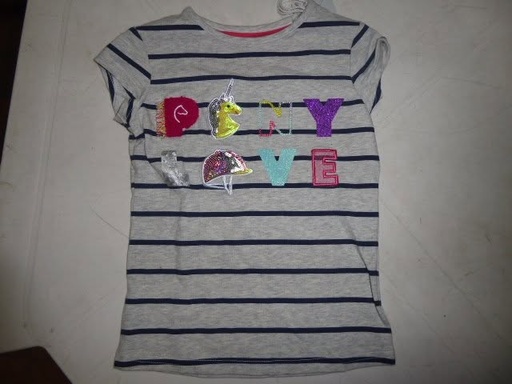 T-shirt equitheme equi-kids «cloé» rayé gris 4ans