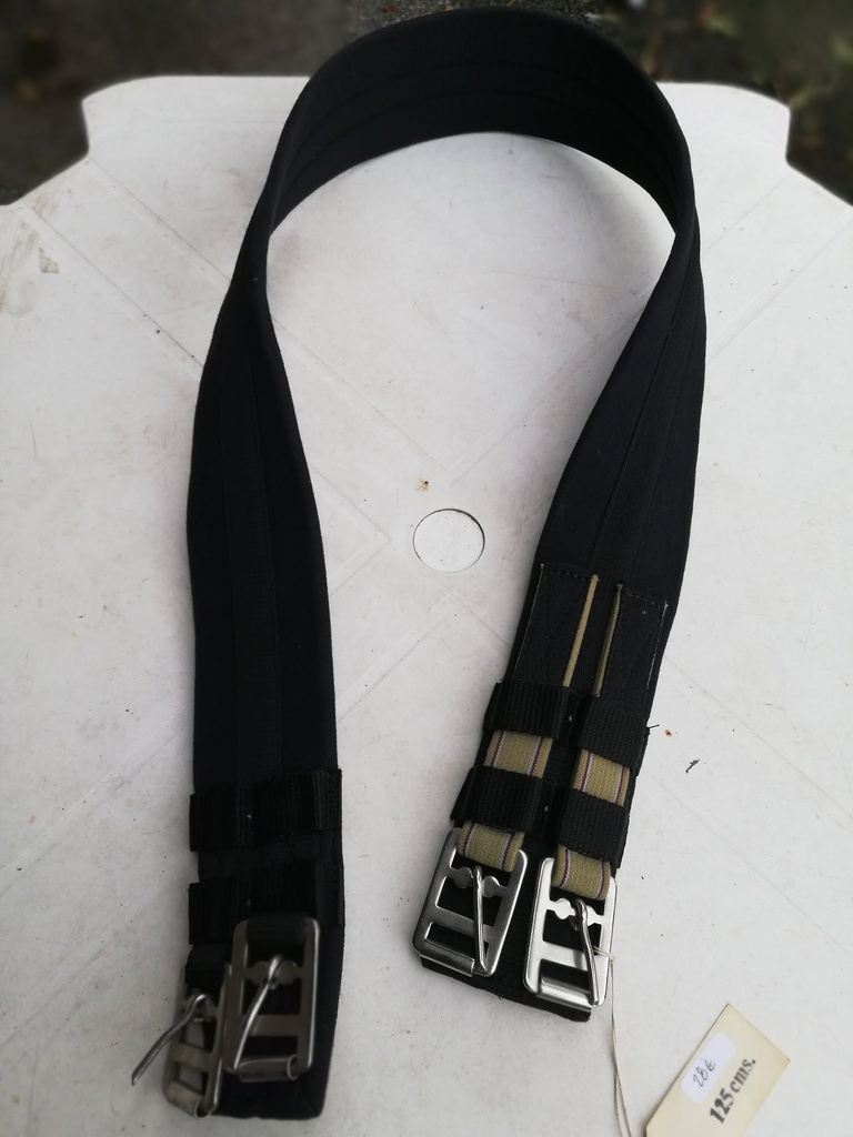 sangle coton anatomique noir elastique sanglage bas 125cm
