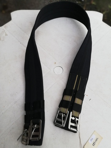 sangle coton anatomique noir elastique sanglage bas 125cm