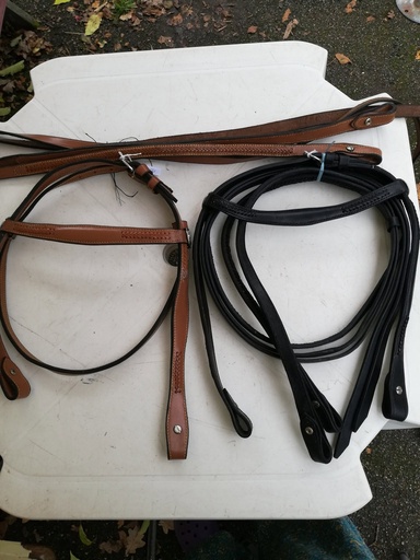 bridon western + renes deco tresse