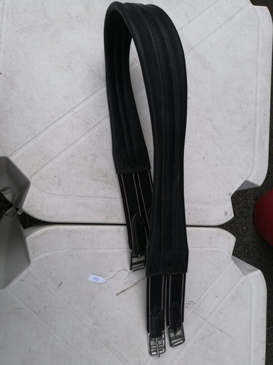 sangle cuir elastique noirs (à rouleaux) cotés