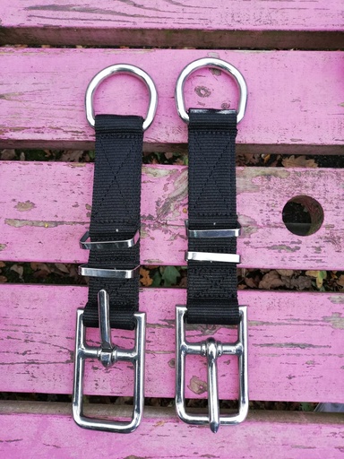 boucleteaux de securité à anneaux nylon la paire noir X-full