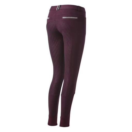 Pantalon EQUITHÈME "Glam", fond silicone bordeaux femme 42
