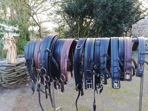 bricole cuir/nylon noir, taille cob normand ou cheval