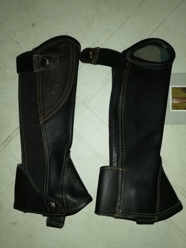 Mini-chaps lamicell two-tone marron/noir 6ans