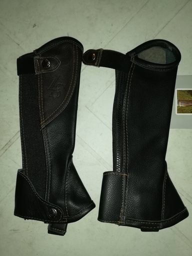 Mini-chaps lamicell two-tone marron/noir 6ans