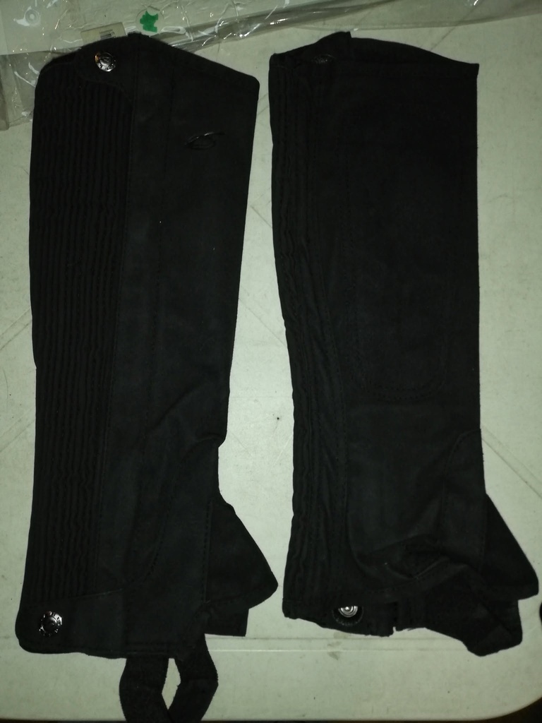Mini-chaps lamicell suedine noir 8ans