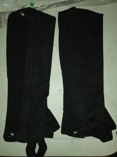 Mini-chaps lamicell suedine noir 8ans