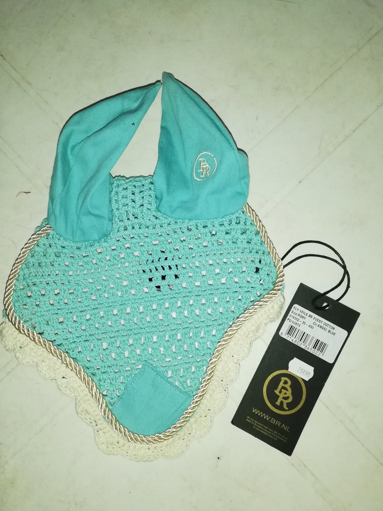 bonnet cheval BR bleu clair/blanc poney