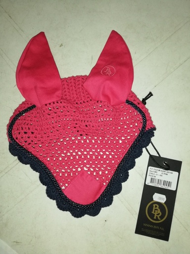 bonnet cheval BR framboise/marine paillettes poney