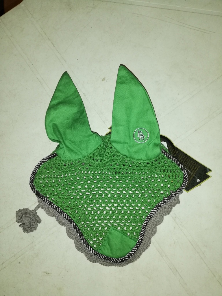 bonnet cheval BR vert/gris cheval