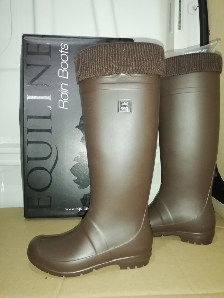 bottes caoutchouc equiline fourrée marron 36