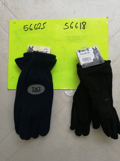 Gants T.DE.T polaire riding (Noir - S - Lycra)