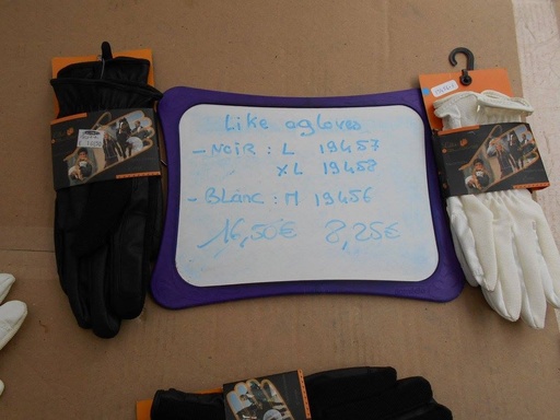 gants lag blanc tissus pvc M
