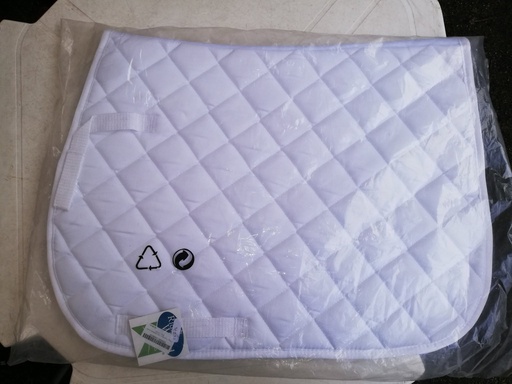 tapis riding world coton matelassé, poney (Blanc )