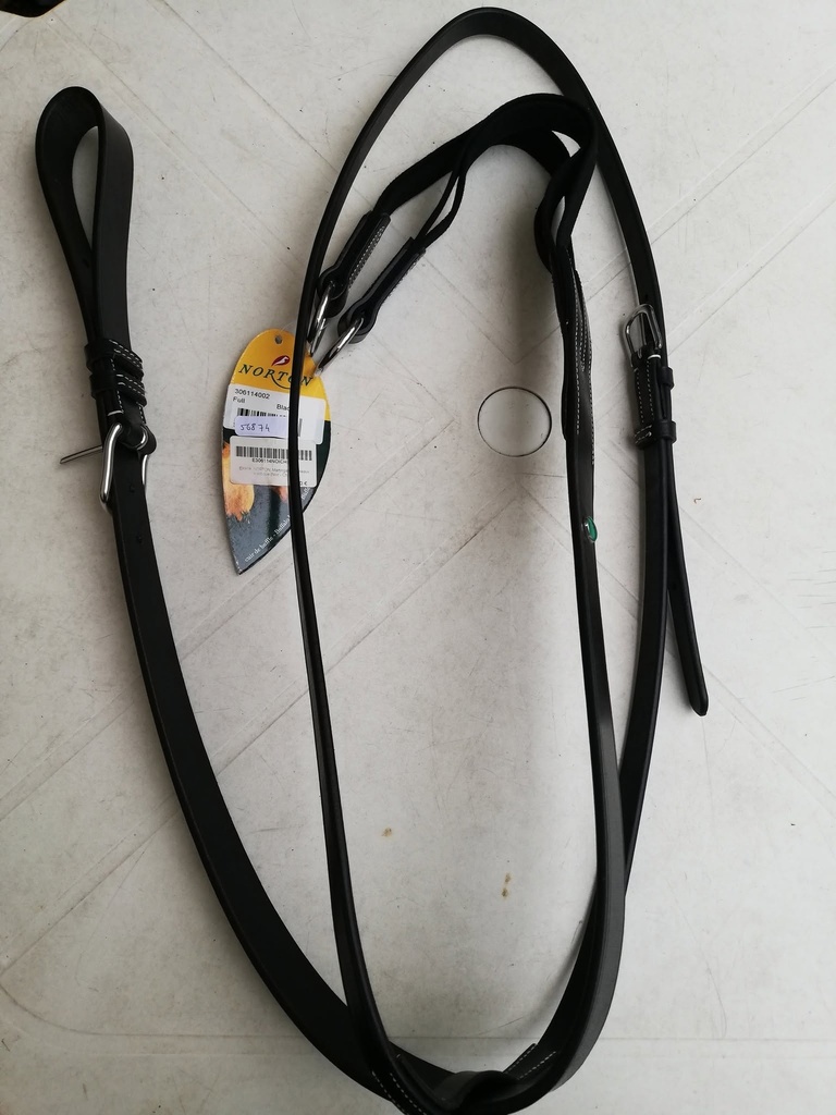 Martingale à anneaux élastique NORTON, (Noir - Cheval)
