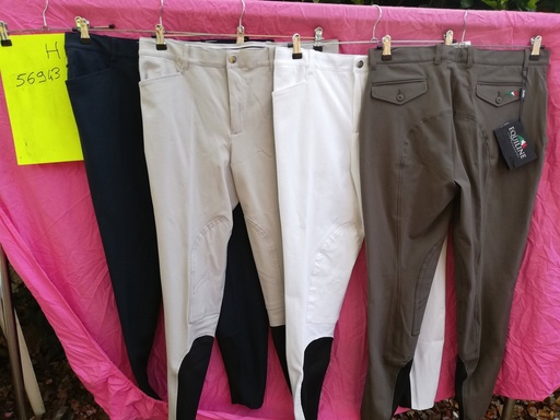 Pantalon Homme Grafton Sans Logo Equiline (Blanc – 50 fr/56it)