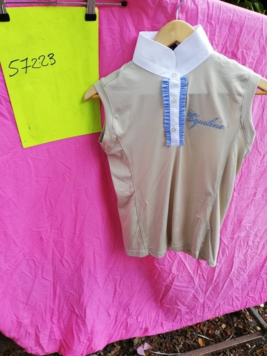 Polo concours sans manches Femme Hylda Equiline (Sable - XS)