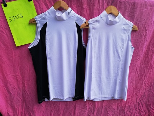 Polo concours Femme Equiline Nena (Blanc / Bleu Marine - XL)