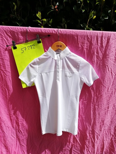 Polo concours femme Nancy manches courtes Iago-Blanc-S
