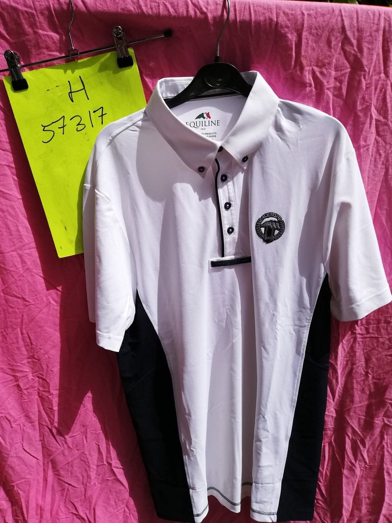 Polo compétition Homme Equiline Tiger (Blanc - XXL)