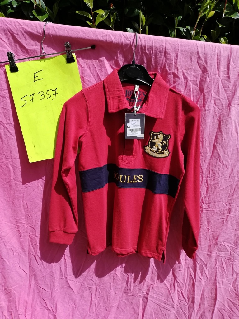 Polo Garçon Tom manches longues Rouge Joules-9/10 ans