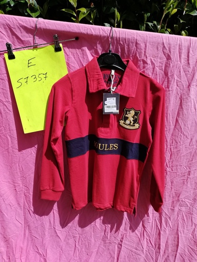 Polo Garçon Tom manches longues Rouge Joules-9/10 ans