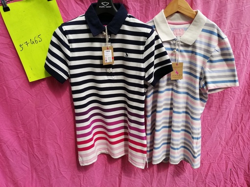 Polo femme Pippa Print rayé multicolor rose/bleu Joules-36
