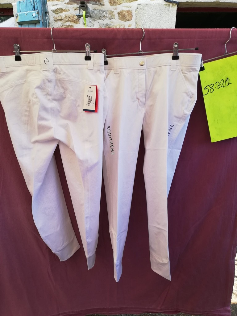 Pantalon saturn equitheme 42 blanc