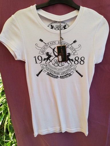 T-shirt beverly tee Mountain Horse XS blanc
