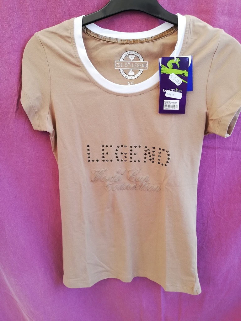 T-shirt jersey equitheme XS camel