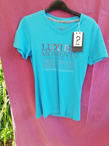 T-shirt luxury esperado M turquoise