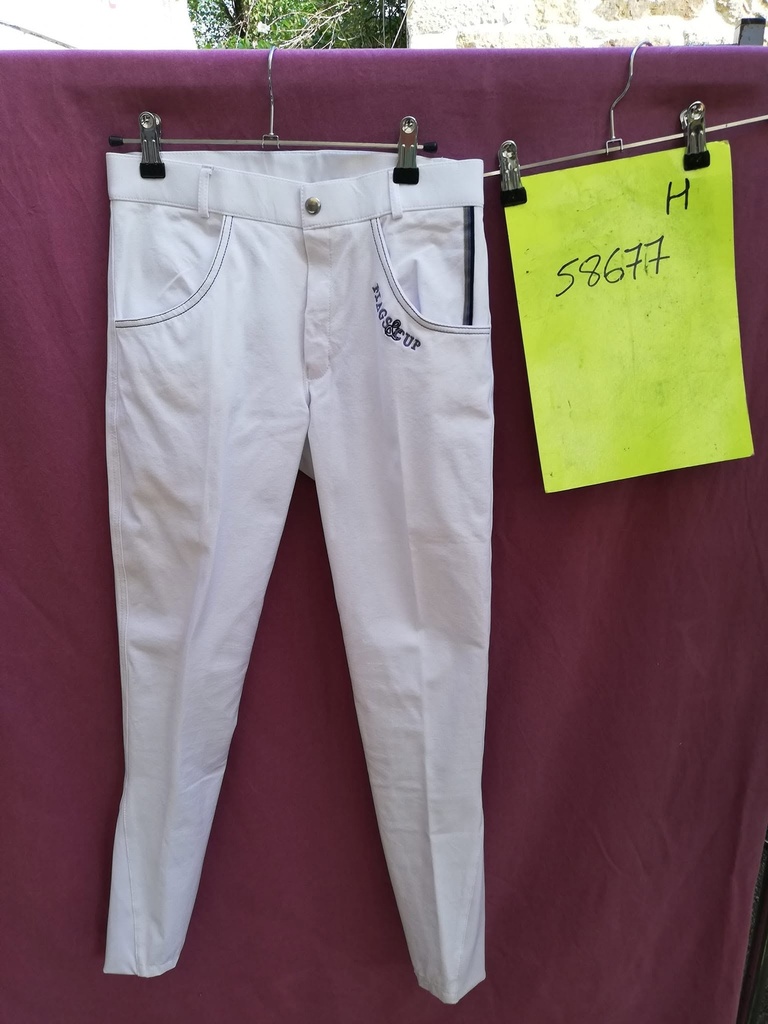 pantalon homme preto flags and cup 38 blanc