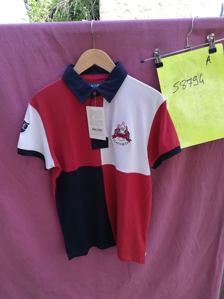 polo san raphael flags and cup S rouge/marine/blanc