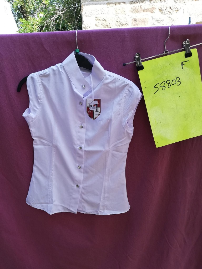 chemise concours crystal equitheme XS blanc