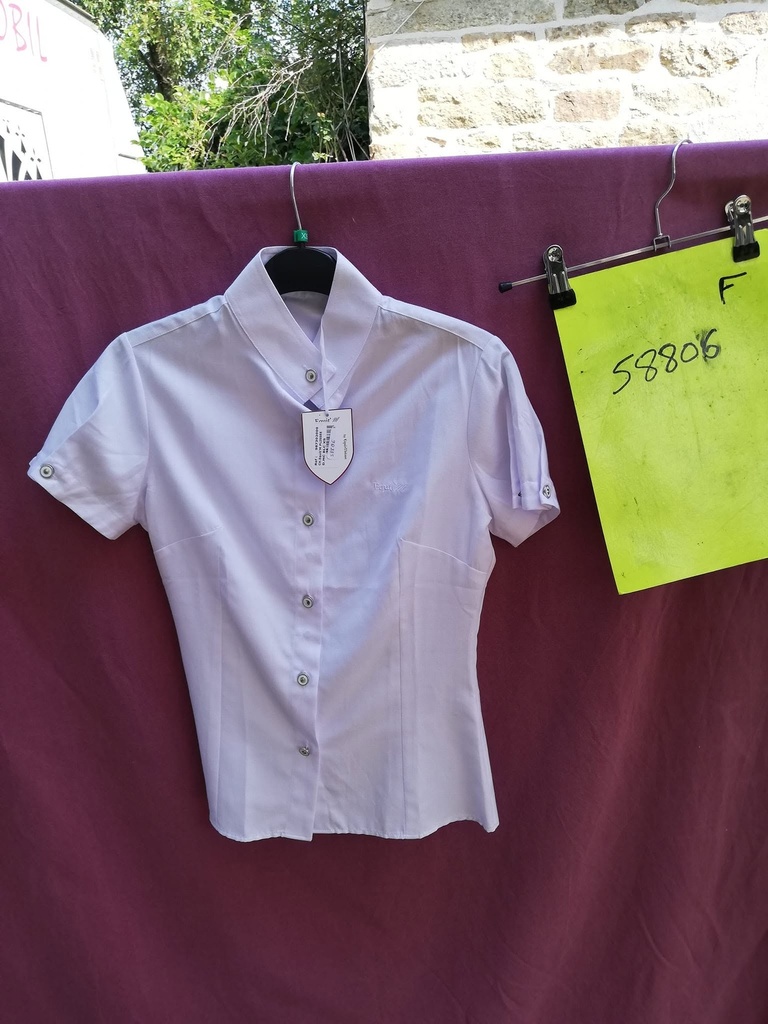 chemise plissee equitheme XS blanc