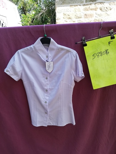 chemise plissee equitheme XS blanc