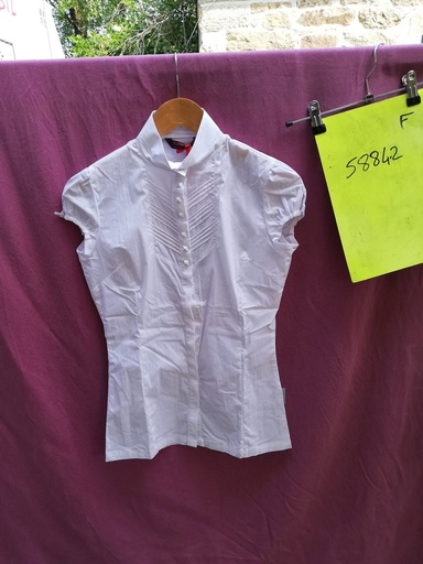 chemise competition horseware S blanc clous