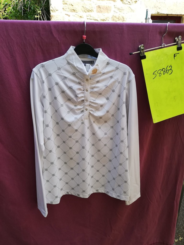 polo manches longues victoria Mountain Horse L blanc