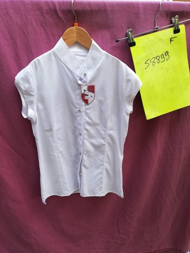 chemise concours crystal equitheme M blanc