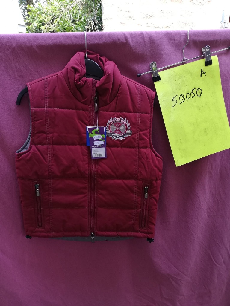 blouson sans manches equitheme XS bordeaux