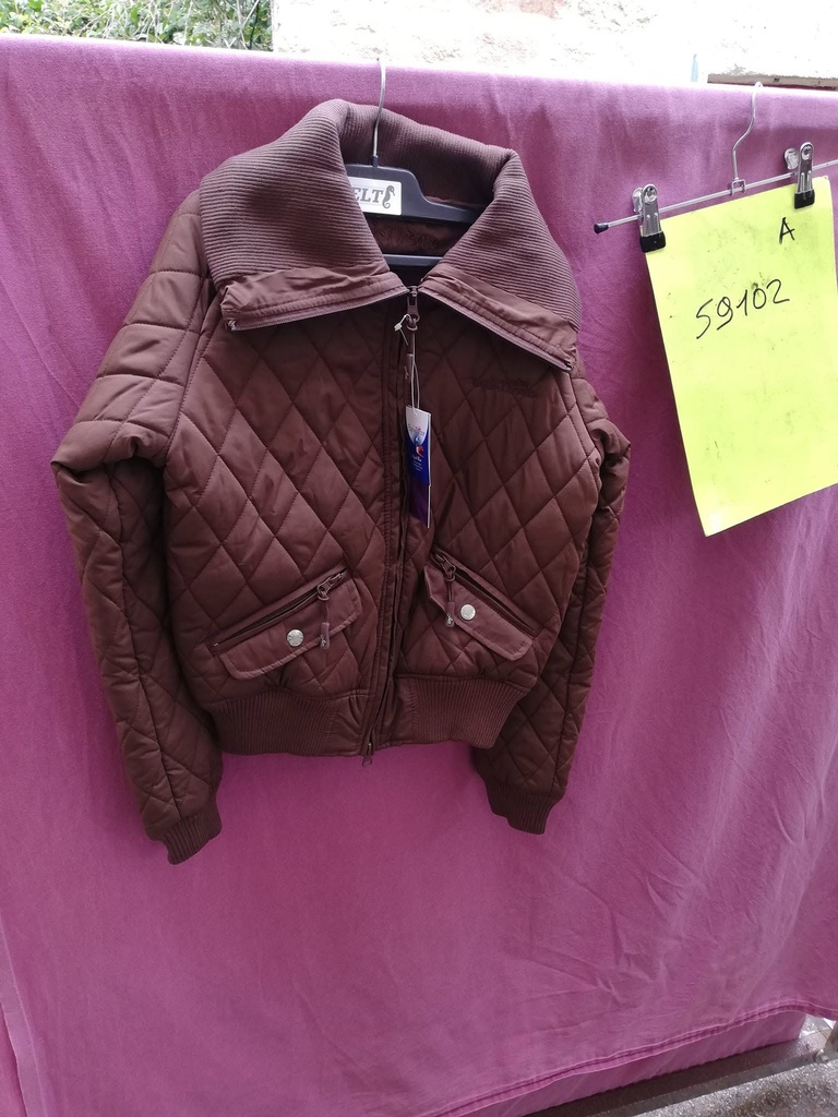 blouson matelassé bomber paddock equitheme XXS marron